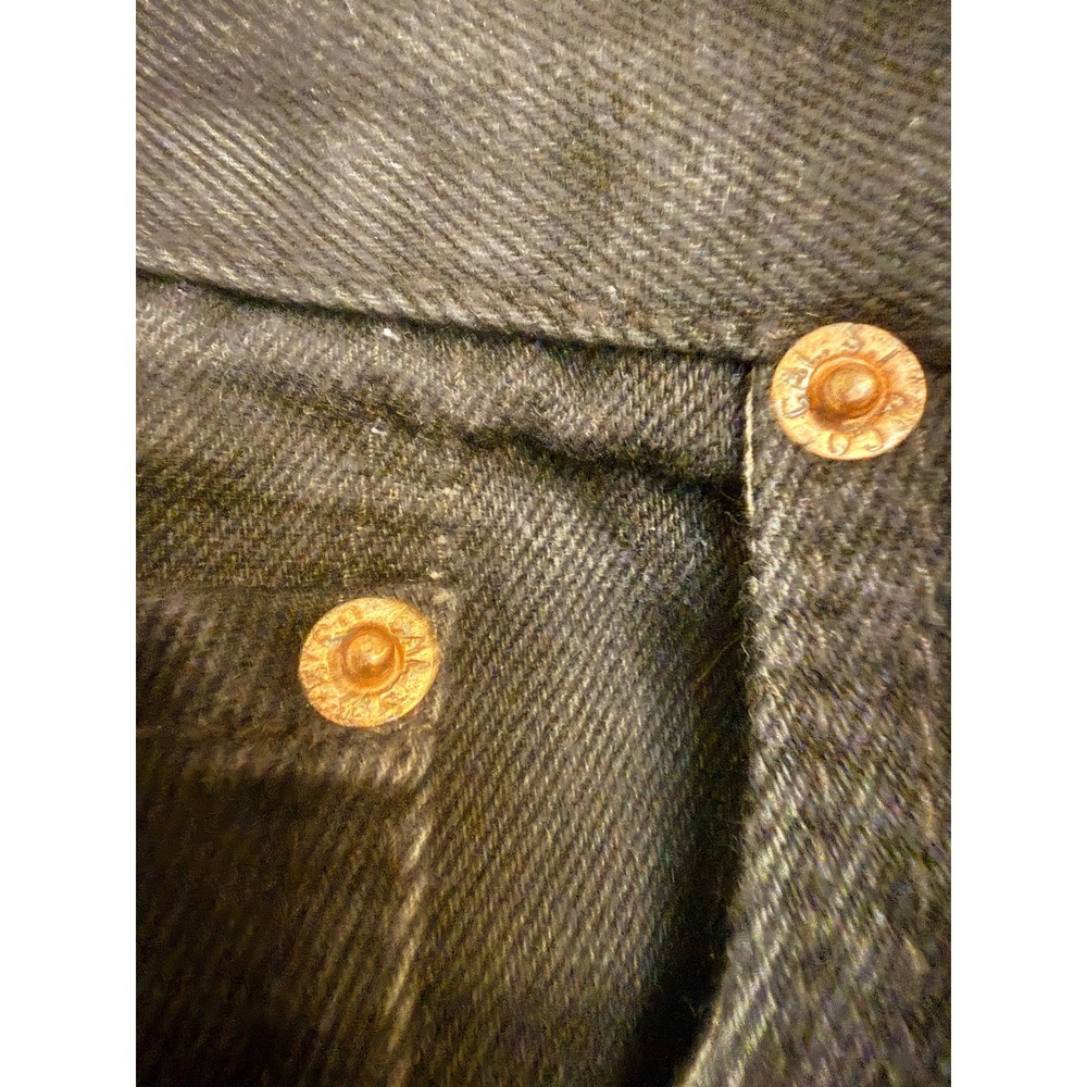 Levis 501 Original Straight Leg Button Fly Black Jeans Mens W36 L30 - Picture 3 of 6